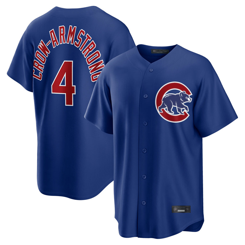 Johmsee C.Cubs #4 Pete Crow-Armstrong Player Royal Home Game Stitched Jerseys