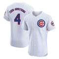 Johmsee C.Cubs #4 Pete Crow-Armstrong Player White Limited Elite Home Game Stitched Jerseys