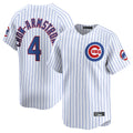 Johmsee C.Cubs #4 Pete Crow-Armstrong Player White Limited Home Game Stitched Jerseys