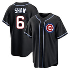 Johmsee C.Cubs #6 Matt Shaw Player Black Fashion Out Game Stitched Jerseys