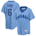 Johmsee C.Cubs #6 Matt Shaw Player Blue T-shirt Cooperstown Collection Limited Stitched Jerseys