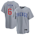 Johmsee C.Cubs #6 Matt Shaw Player Gray Home Game Stitched Jerseys
