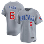 Johmsee C.Cubs #6 Matt Shaw Player Gray Road Limited Home Stitched Jerseys