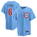 Johmsee C.Cubs #6 Matt Shaw Player Light Blue Home Game Stitched Jerseys