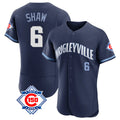 Johmsee C.Cubs #6 Matt Shaw Player Navy City Connect 150th Anniversary Limited Elite Home Stitched Jerseys