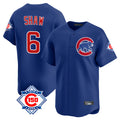 Johmsee C.Cubs #6 Matt Shaw Player Royal 150th Anniversary Limited Home Stitched Jerseys