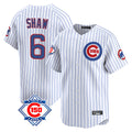 Johmsee C.Cubs #6 Matt Shaw Player White 150th Anniversary Limited Home Game Stitched Jerseys