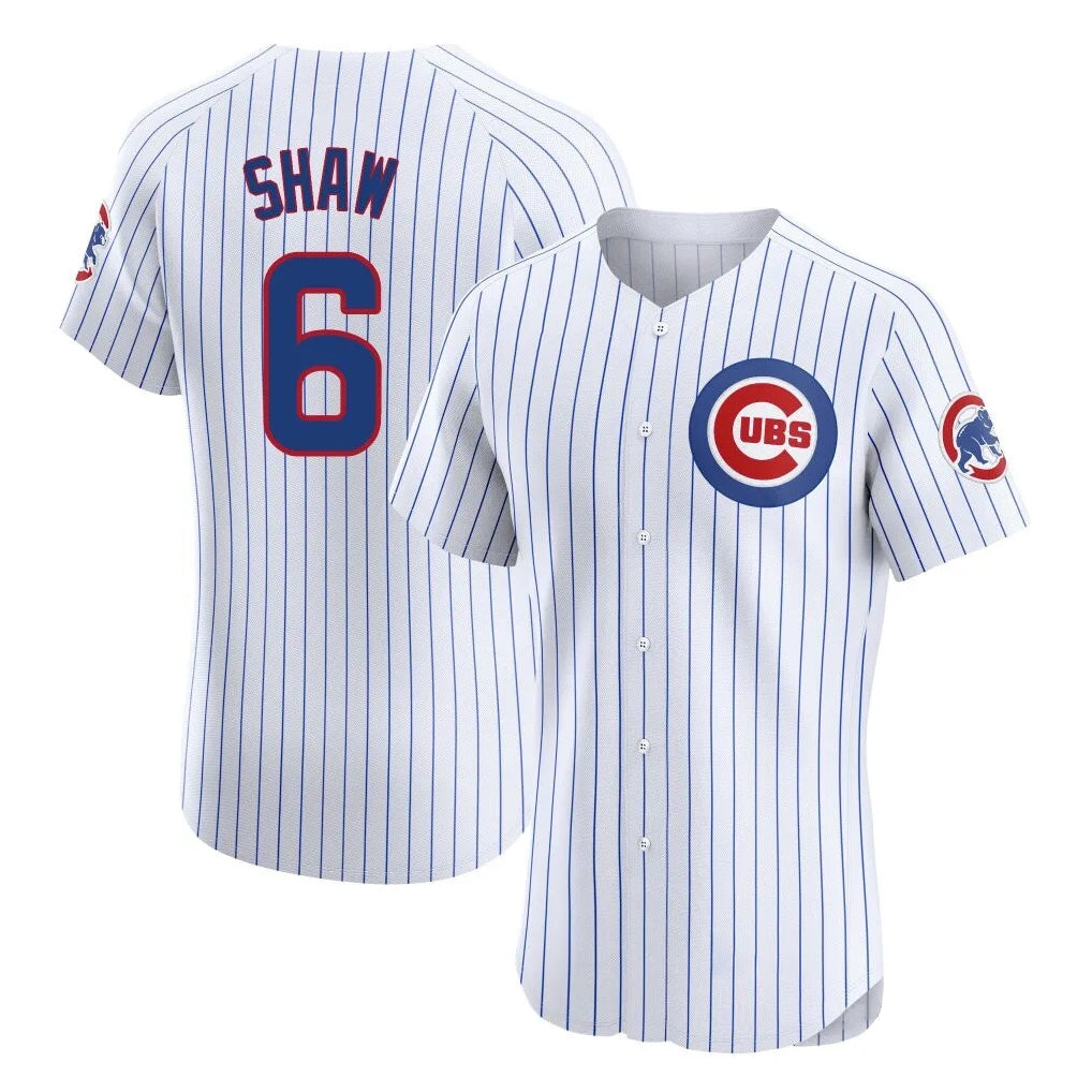 Johmsee C.Cubs #6 Matt Shaw Player White Limited Elite Home Game Stitched Jerseys