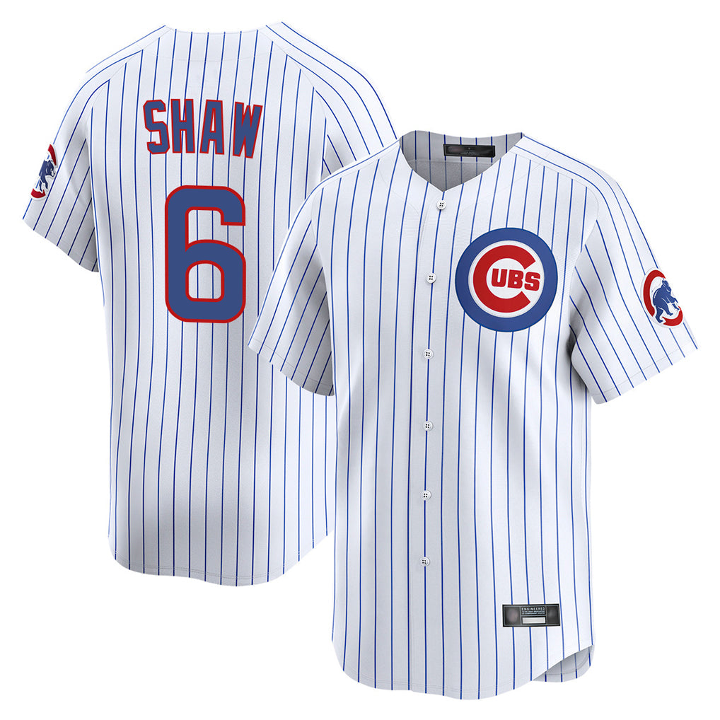 Johmsee C.Cubs #6 Matt Shaw Player White Limited Home Game Stitched Jerseys