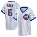 Johmsee C.Cubs #6 Matt Shaw Player White T-shirt Cooperstown Collection Limited Stitched Jerseys