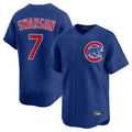 Johmsee C.Cubs #7 Dansby Swanson Player Royal Limited Home Stitched Jerseys