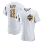 Johmsee C.Cubs #8 Ian Happ Player Gold All-Star Limited Elite Home Game Stitched Jerseys