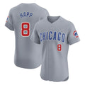 Johmsee C.Cubs #8 Ian Happ Player Gray Road Limited Elite Home Stitched Jerseys
