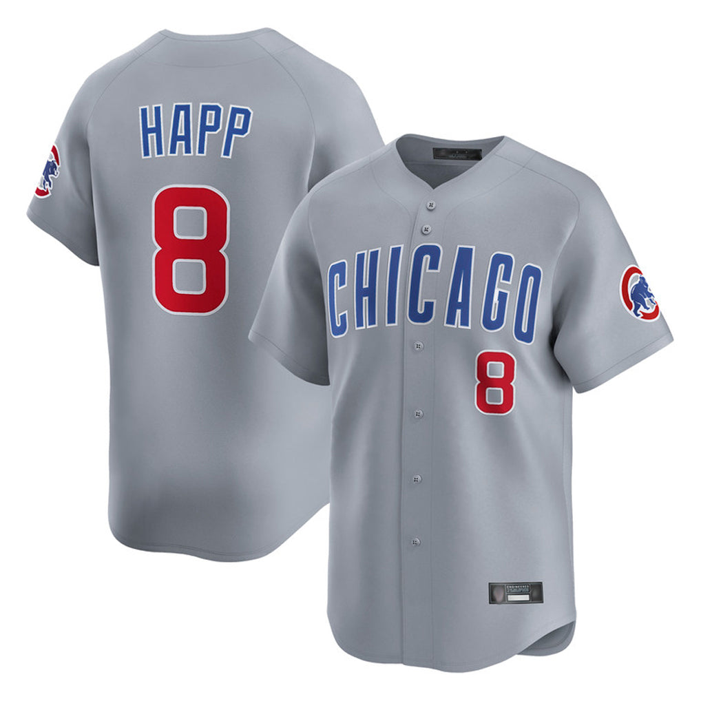 Johmsee C.Cubs #8 Ian Happ Player Gray Road Limited Home Stitched Jerseys