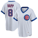 Johmsee C.Cubs #8 Ian Happ Player White T-shirt Cooperstown Collection Limited Stitched Jerseys
