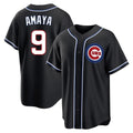 Johmsee C.Cubs #9 Miguel Amaya Player Black Fashion Out Game Stitched Jerseys