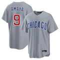 Johmsee C.Cubs #9 Miguel Amaya Player Gray Home Game Stitched Jerseys