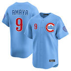 Johmsee C.Cubs #9 Miguel Amaya Player Light Blue Limited Home Stitched Jerseys
