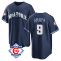 Johmsee C.Cubs #9 Miguel Amaya Player Navy 150th Anniversary City Connect Home Game Stitched Jerseys