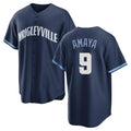 Johmsee C.Cubs #9 Miguel Amaya Player Navy City Connect Home Game Stitched Jerseys