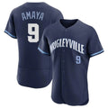 Johmsee C.Cubs #9 Miguel Amaya Player Navy City Connect Limited Elite Home Stitched Jerseys