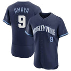 Johmsee C.Cubs #9 Miguel Amaya Player Navy City Connect Limited Elite Home Stitched Jerseys