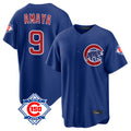 Johmsee C.Cubs #9 Miguel Amaya Player Royal 150th Anniversary Home Game Stitched Jerseys