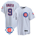 Johmsee C.Cubs #9 Miguel Amaya Player White 150th Anniversary Home Game Stitched Jerseys