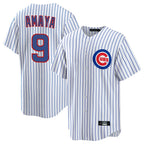 Johmsee C.Cubs #9 Miguel Amaya Player White Game Home Stitched Jerseys