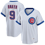Johmsee C.Cubs #9 Miguel Amaya Player White T-shirt Cooperstown Collection Limited Stitched Jerseys