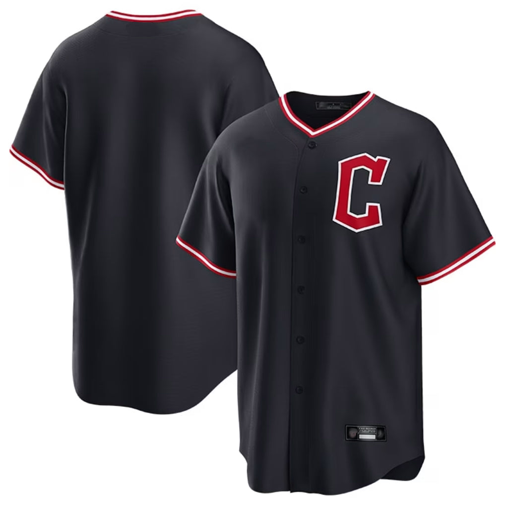 Johmsee C.Guardians Navy Home Game Blank Player Stitched Jerseys