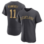 Johmsee C.Guardians #11 Jose Ramirez Player Charcoal All-Star Limited Elite Home Stitched Jerseys