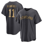 Johmsee C.Guardians #11 Jose Ramirez Player Charcoal All-Star Limited Home Stitched Jerseys