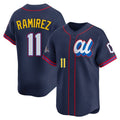 Johmsee C.Guardians #11 Jose Ramirez Player Navy American League All-Star Edition Limited Home Stitched Jerseys
