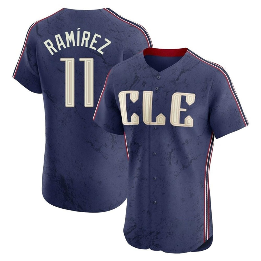 Johmsee C.Guardians #11 Jose Ramirez Player Navy City Connect Limited Elite Home Stitched Jerseys