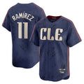 Johmsee C.Guardians #11 Jose Ramirez Player Navy City Connect Limited Home Stitched Jerseys