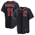 Johmsee C.Guardians #11 Jose Ramirez Player Navy Home Game Stitched Jerseys