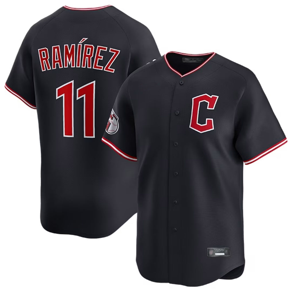 Johmsee C.Guardians #11 Jose Ramirez Player Navy Limited Home Stitched Jerseys