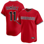 Johmsee C.Guardians #11 Jose Ramirez Player Red Limited Home Stitched Jerseys