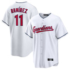 Johmsee C.Guardians #11 Jose Ramirez Player White Home Game Stitched Jerseys