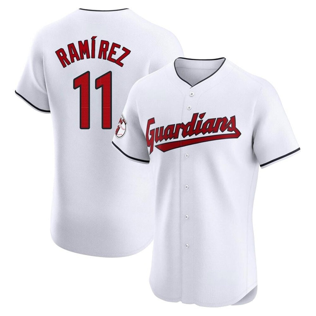 Johmsee C.Guardians #11 Jose Ramirez Player White Limited Elite Home Stitched Jerseys