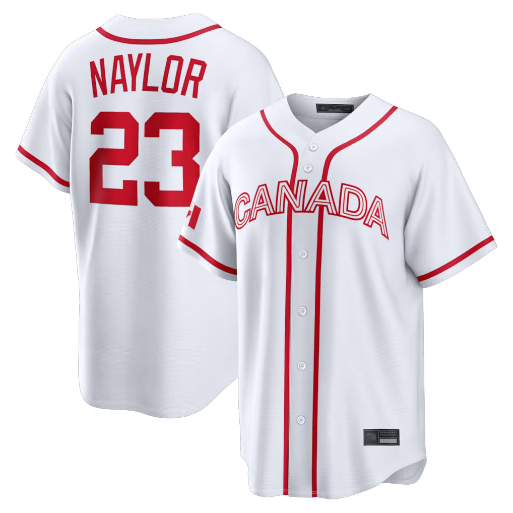 Johmsee C.Guardians #23 Bo Naylor Player White World Classic Home Game Stitched Jerseys
