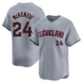 Johmsee C.Guardians #24 Triston McKenzie Player Gray Road Limited Home Stitched Jerseys