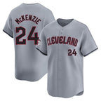 Johmsee C.Guardians #24 Triston McKenzie Player Gray Road Limited Home Stitched Jerseys