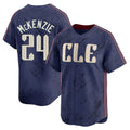 Johmsee C.Guardians #24 Triston McKenzie Player Navy City Connect Limited Home Stitched Jerseys