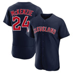 Johmsee C.Guardians #24 Triston McKenzie Player Navy Limited Elite Home Stitched Jerseys