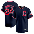 Johmsee C.Guardians #24 Triston McKenzie Player Navy Limited Home Stitched Jerseys