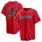 Johmsee C.Guardians #24 Triston McKenzie Player Red Home Game Stitched Jerseys