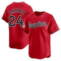 Johmsee C.Guardians #24 Triston McKenzie Player Red Limited Home Stitched Jerseys