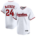Johmsee C.Guardians #24 Triston McKenzie Player White Limited Home Game Stitched Jerseys